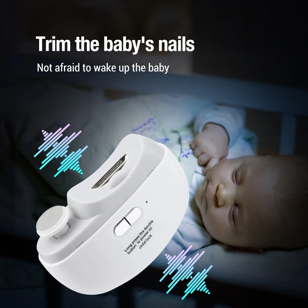 Rechargeable Electric Nail Clipper & Polisher with LED Light