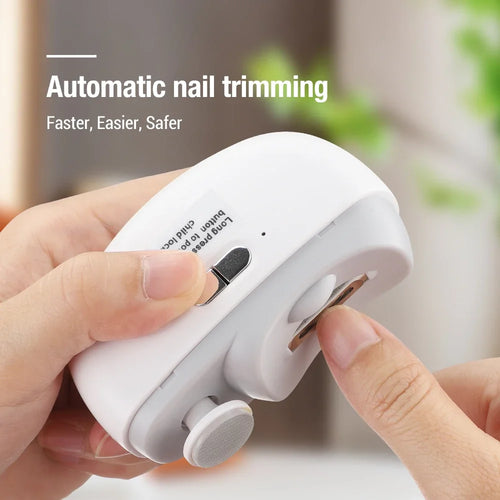 Rechargeable Electric Nail Clipper & Polisher with LED Light
